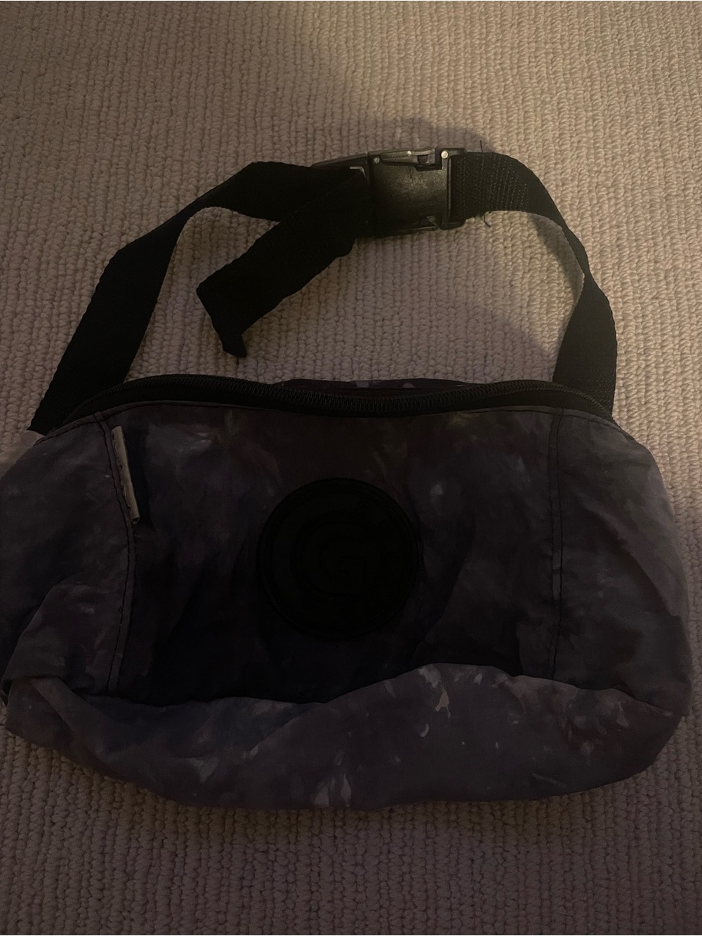 Vintage  Black Marble Waist Bag  c21